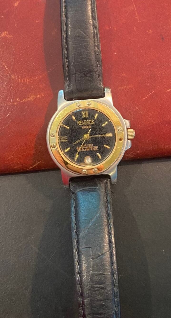 VTG Women's 30mm Helbros Mark10 Watch, WR 330ft, Gold Tone Bezel